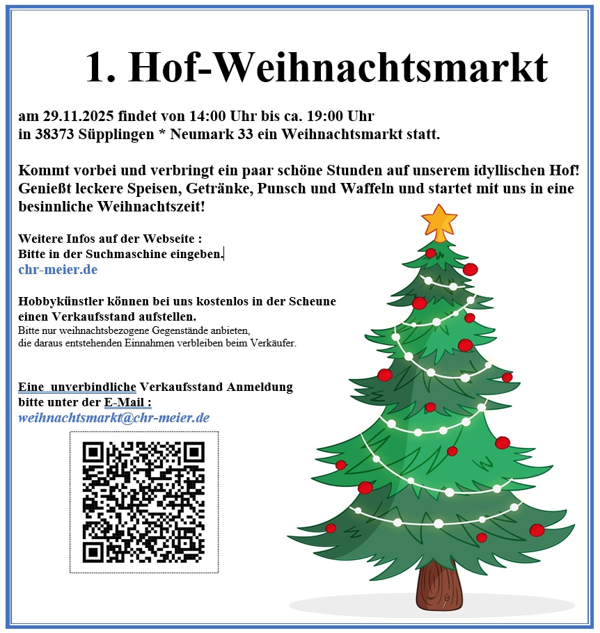 Text fuer die Info vom Weinachtsmarkt